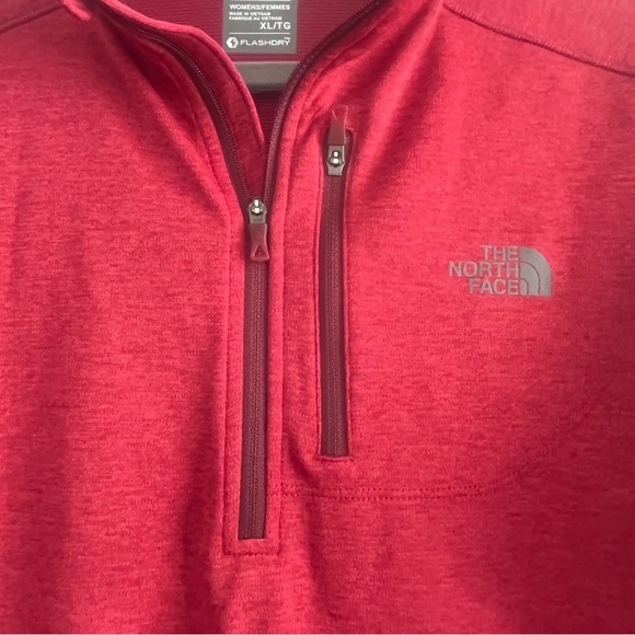 The North Face Women’s Athletic FlashDry 3/4 Zip Jacket Size XL  Burgundy - Picture 3 of 11
